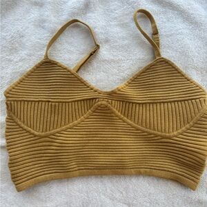 Aerie Ribbed Golden Crop Top